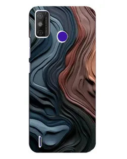 Чехол для TECNO Spark Power 2 (LC8) с картинкой «Цветные волны каньона»
