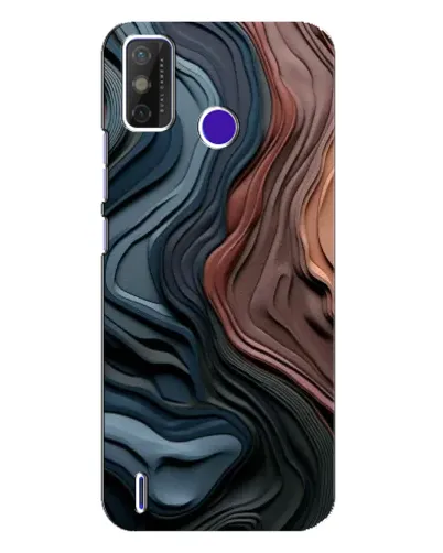 Чехол для TECNO Spark Power 2 (LC8) с картинкой «Цветные волны каньона»