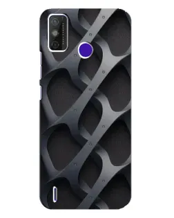 Чехол для TECNO Spark Power 2 (LC8) с картинкой «Объемное серое плетение»