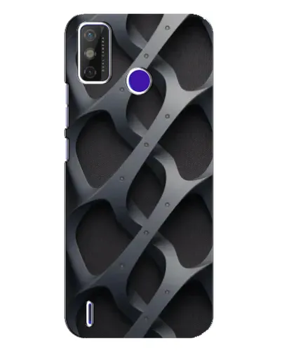 Чехол для TECNO Spark Power 2 (LC8) с картинкой «Объемное серое плетение»