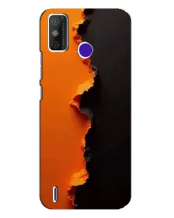 Чехол для TECNO Spark Power 2 (LC8) с картинкой «Оранжевый разлом»