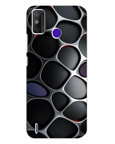 Чехол для TECNO Spark Power 2 (LC8) с картинкой «Объемная темная решетка»