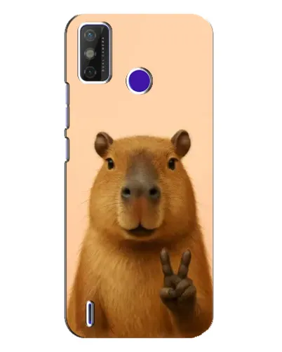 Чехол для TECNO Spark Power 2 (LC8) с картинкой «Капибара виктория»