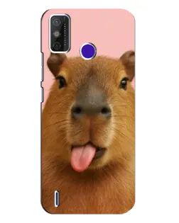 Чехол для TECNO Spark Power 2 (LC8) с картинкой «Капибара с языком»