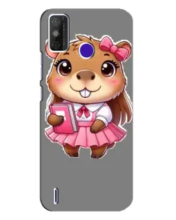 Чехол для TECNO Spark Power 2 (LC8) с картинкой «Девочка капибара»