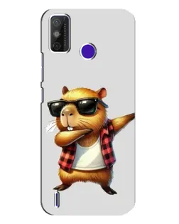Чехол для TECNO Spark Power 2 (LC8) с картинкой «Капибара рэпер даб»