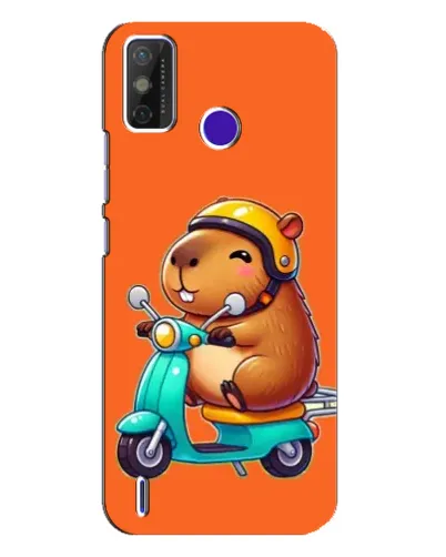 Чехол для TECNO Spark Power 2 (LC8) с картинкой «Капибара на скутере»