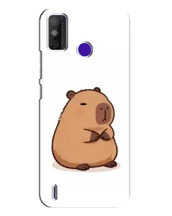 Чехол для TECNO Spark Power 2 (LC8) с картинкой «Толстенькая капибара»