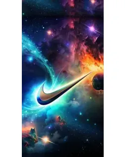 Чехол для TECNO с картинкой «Космический Nike Swoosh»