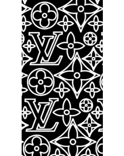 Чехол для TECNO с картинкой «Черно-белый узор LV»