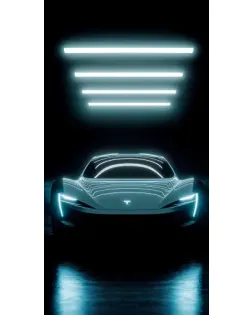 Чохол для TECNO з картинкою «Tesla в неоні» Чохол для TECNO з картинкою «Tesla в неоні»