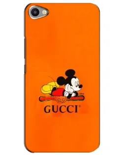 Чехол для Meizu U20 с картинкой «Микки Маус Gucci — оранж»