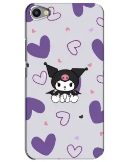 Чехол для Meizu U20 с картинкой «Kuromi и лавандовые сердца»