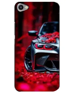 Чехол для Meizu U20 с картинкой «Спортивная BMW и цветы»