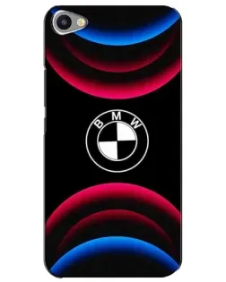 Чехол для Meizu U20 с картинкой «Логотип BMW и неоновые дуги»