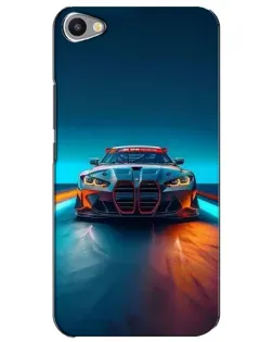 Чехол для Meizu U20 с картинкой «BMW — огни неона»