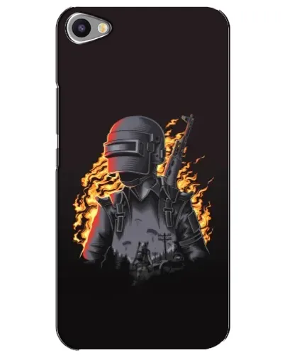 Чехол для Meizu U20 с картинкой «PUBG — огненный силуэт»