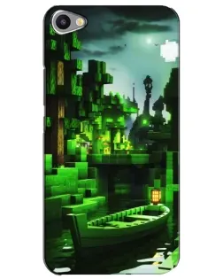 Чехол для Meizu U20 с картинкой «Minecraft лесной пейзаж»