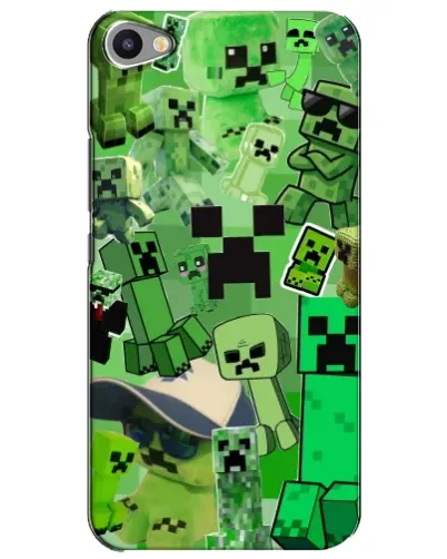 Чехол для Meizu U20 с картинкой «Криперы Minecraft»
