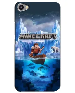 Чехол для Meizu U20 с картинкой «Minecraft ледяной мир»