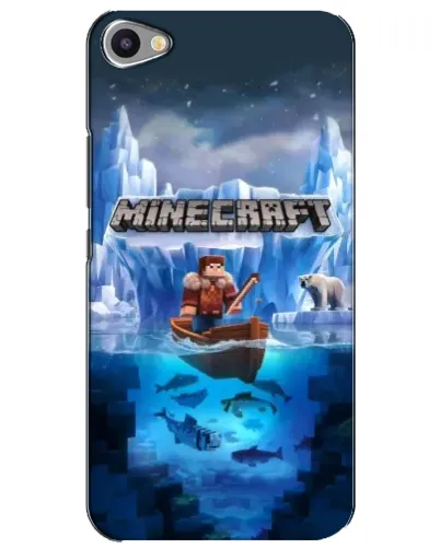 Чехол для Meizu U20 с картинкой «Minecraft ледяной мир»