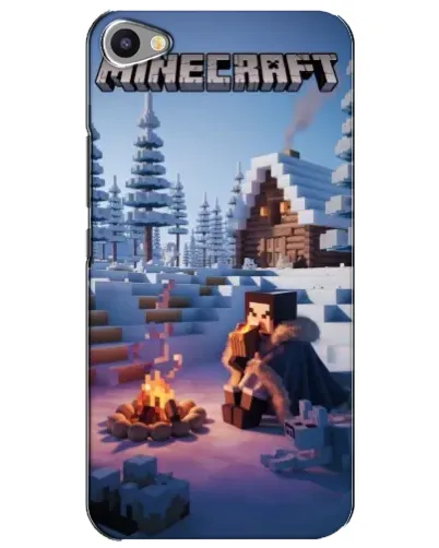 Чехол для Meizu U20 с картинкой «Зимний Minecraft»