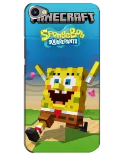 Чехол для Meizu U20 с картинкой «Губка Боб Minecraft»