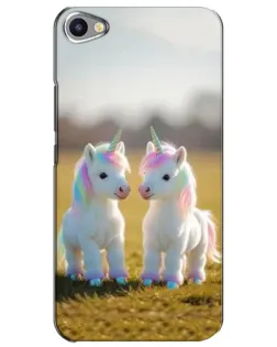 Чехол для Meizu U20 с картинкой «Пара единорогов»