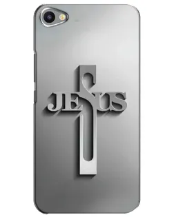 Чехол для Meizu U20 с картинкой «Металлический крест Jesus»