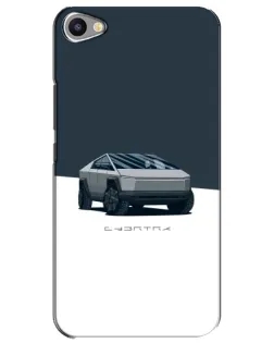 Чехол для Meizu U20 с картинкой «Серебристый Cybertruck Tesla»
