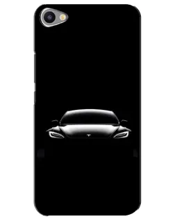 Чехол для Meizu U20 с картинкой «Фары Tesla Night»