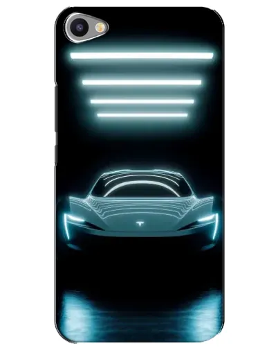 Чехол для Meizu U20 с картинкой «Tesla в неоне»