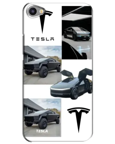 Чехол для Meizu U20 с картинкой «Коллаж Cybertruck Tesla»