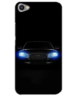Чехол для Meizu U20 с картинкой «Audi в неоне»