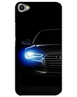 Чехол для Meizu U20 с картинкой «Неоновый взгляд Audi»