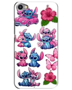 Чехол для Meizu U20 с картинкой «Стикеры Stitch и Angel»
