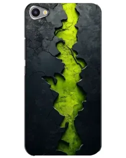 Чехол для Meizu U20 с картинкой «Салатовый разлом скалы»
