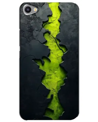 Чехол для Meizu U20 с картинкой «Салатовый разлом скалы»