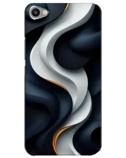 Чехол для Meizu U20 с картинкой «Объемные черно-белые ленты»