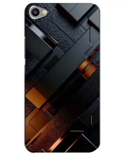 Чехол для Meizu U20 с картинкой «Черные геометрические блоки»