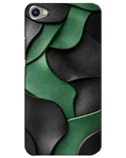 Чехол для Meizu U20 с картинкой «Зеленые кожаные волны»