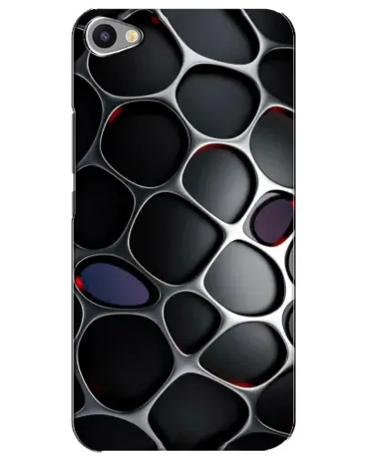 Чехол для Meizu U20 с картинкой «Объемная темная решетка»