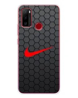 Чохол для Ulefone Note 10 з картинкою «Nike — карбонова сітка»