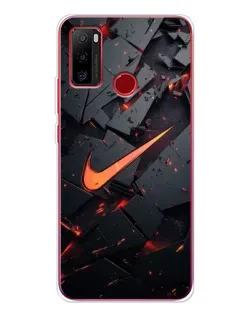 Чехол для Ulefone Note 10 с картинкой «Nike — эффект разломов»
