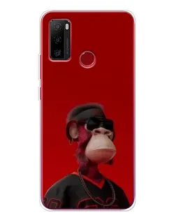 Чохол для Ulefone Note 10 з картинкою «Bored Ape в червоному»