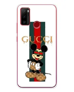 Чехол для Ulefone Note 10 с картинкой «Микки Маус Gucci — полосы»