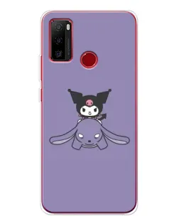 Чохол для Ulefone Note 10 з картинкою «Kuromi на ліловому фоні»