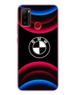 Чехол для Ulefone Note 10 с картинкой «Логотип BMW и неоновые дуги»