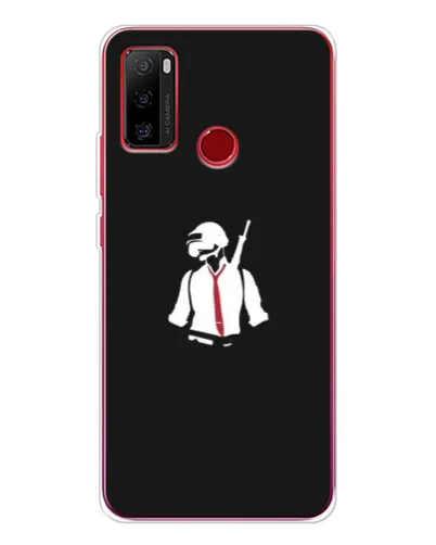 Чехол для Ulefone Note 10 с картинкой «PUBG — силуэт воина»