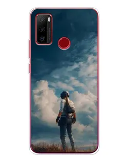 Чехол для Ulefone Note 10 с картинкой «Герой PUBG на скале»